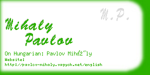 mihaly pavlov business card